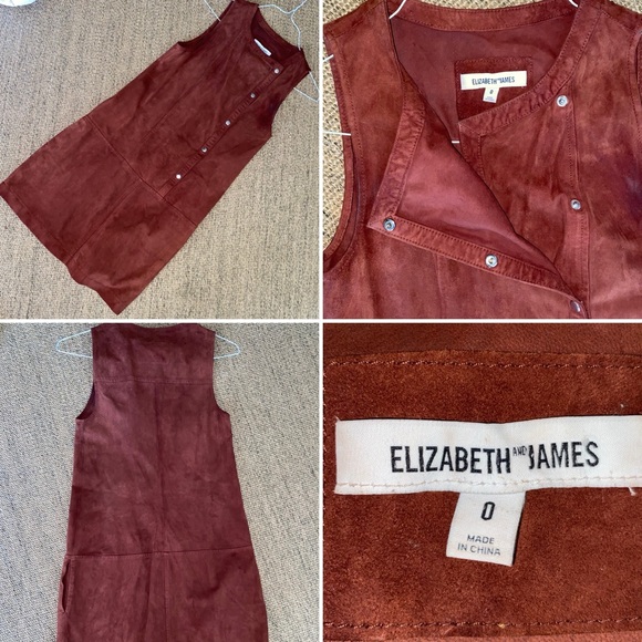 Elizabeth and James Dresses & Skirts - $695 ELIZABETH AND JAMES Stanton suede Leather Shift dress size 0
